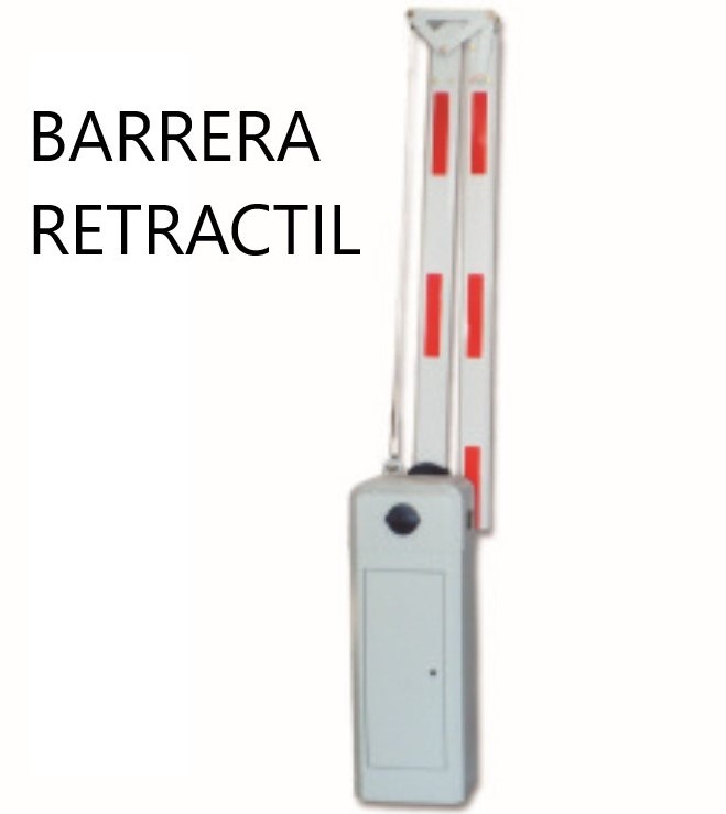 Barrera retractil de control vehicular