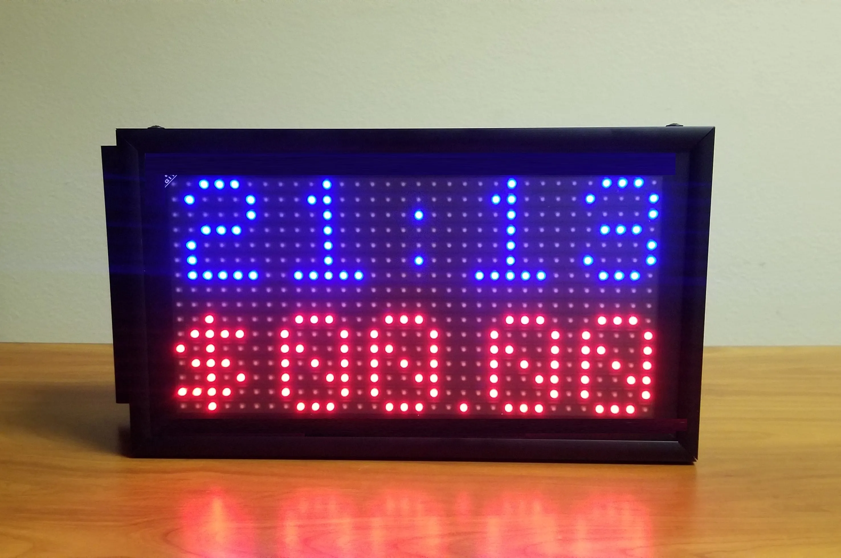 Pantalla de tarifas numericas en parking