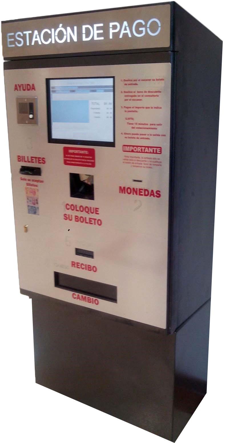 Estacion de pago automatico para boletos de estacionamientos