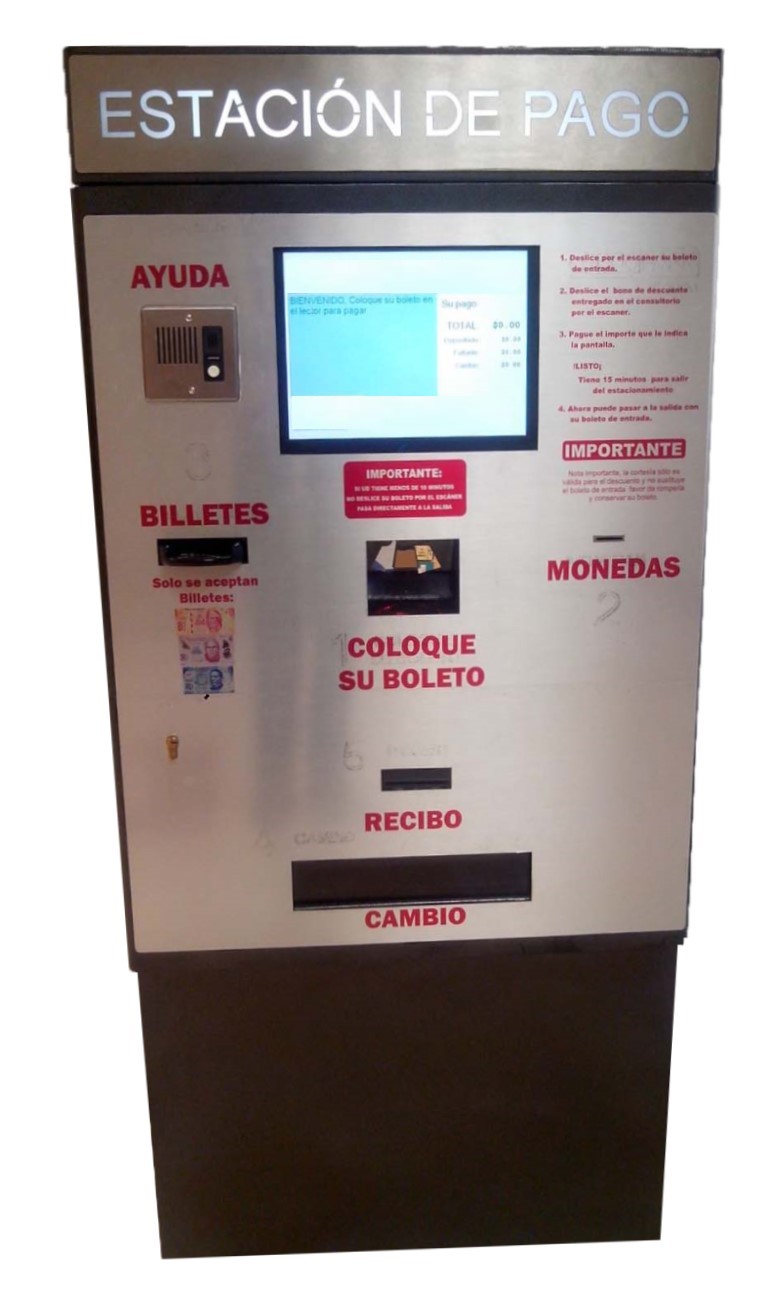 Maquina de pago automatica para ESTACIONAMIENTOS