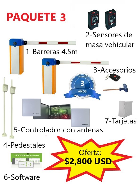 Precio de barreras para acceso